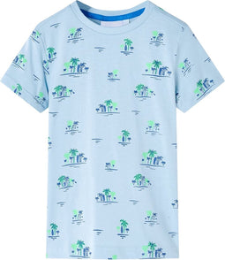 vidaXL-Kindershirt-met-palmbomenprint-128-lichtblauw