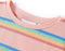vidaXL-Kindershirt-met-regenboogstrepen-116-perzikkleurig