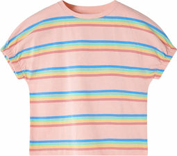 vidaXL-Kindershirt-met-regenboogstrepen-128-perzikkleurig