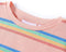 vidaXL-Kindershirt-met-regenboogstrepen-128-perzikkleurig
