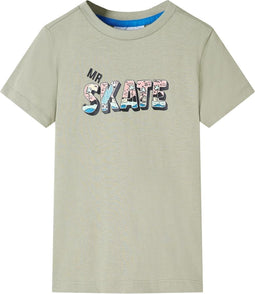 vidaXL-Kindershirt-skateprint-92-lichtkakikleurig