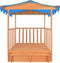 vidaXL Kinderspeelhuis met zandbak UV50 vurenhout blauw