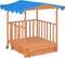 vidaXL Kinderspeelhuis met zandbak UV50 vurenhout blauw