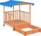 vidaXL Kinderspeelhuis met zandbak UV50 vurenhout blauw