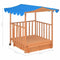 vidaXL Kinderspeelhuis met zandbak UV50 vurenhout blauw