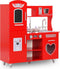 vidaXL Kinderspeelkeuken 84x31x89 cm MDF rood