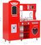 vidaXL Kinderspeelkeuken 84x31x89 cm MDF rood