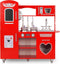 vidaXL Kinderspeelkeuken 84x31x89 cm MDF rood