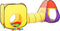 vidaXL Kinderspeeltent 255x80x100 cm meerkleurig