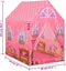 vidaXL Kinderspeeltent 69x94x104 cm roze