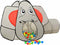 vidaXL Kinderspeeltent Olifant 174x86x101 cm grijs