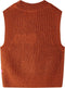 vidaXL-Kinderspencer-gebreid-92-cognackleurig