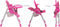 vidaXL - Kinderstoel - hoog - roze - en - grijs