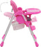 vidaXL - Kinderstoel - hoog - roze - en - grijs