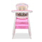 vidaXL - Kinderstoel - met - blad - 3-in-1 - verstelbaar - roze