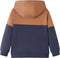 vidaXL-Kindersweater-met-capuchon-halve-rits-140-antraciet--en-cognackleurig