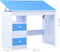 vidaXL - Kindertekentafel/-bureau - kantelbaar - blauw - en - wit