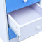 vidaXL - Kindertekentafel/-bureau - kantelbaar - blauw - en - wit