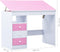 vidaXL - Kindertekentafel/-bureau - kantelbaar - roze - en - wit