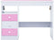 vidaXL - Kindertekentafel/-bureau - kantelbaar - roze - en - wit