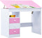 vidaXL - Kindertekentafel/-bureau - kantelbaar - roze - en - wit
