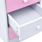vidaXL - Kindertekentafel/-bureau - kantelbaar - roze - en - wit
