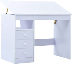 vidaXL - Kindertekentafel/-bureau - kantelbaar - wit