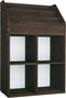 vidaXL - Kindertijdschriftenrek - 71x30x114 - cm - bewerkt - hout - gerookt - eiken