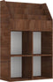 vidaXL - Kindertijdschriftenrek - 71x30x114 - cm - bewerkt - hout - bruineiken