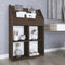 vidaXL - Kindertijdschriftenrek - 71x30x114 - cm - bewerkt - hout - gerookt - eiken