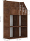vidaXL - Kindertijdschriftenrek - 71x30x114 - cm - bewerkt - hout - bruineiken
