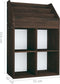 vidaXL - Kindertijdschriftenrek - 71x30x114 - cm - bewerkt - hout - gerookt - eiken