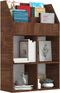 vidaXL - Kindertijdschriftenrek - 71x30x114 - cm - bewerkt - hout - bruineiken