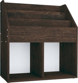 vidaXL - Kindertijdschriftenrek - 71x30x78,5 - cm - bewerkt - hout - gerookt - eiken