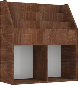 vidaXL - Kindertijdschriftenrek - 71x30x78,5 - cm - bewerkt - hout - bruineiken