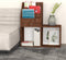 vidaXL - Kindertijdschriftenrek - 71x30x78,5 - cm - bewerkt - hout - bruineiken