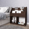 vidaXL - Kindertijdschriftenrek - 71x30x78,5 - cm - bewerkt - hout - gerookt - eiken