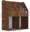 vidaXL - Kindertijdschriftenrek - 71x30x78,5 - cm - bewerkt - hout - bruineiken
