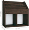 vidaXL - Kindertijdschriftenrek - 71x30x78,5 - cm - bewerkt - hout - gerookt - eiken