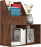 vidaXL - Kindertijdschriftenrek - 71x30x78,5 - cm - bewerkt - hout - bruineiken