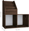 vidaXL - Kindertijdschriftenrek - 71x30x78,5 - cm - bewerkt - hout - gerookt - eiken