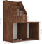 vidaXL - Kindertijdschriftenrek - 71x30x78,5 - cm - bewerkt - hout - bruineiken