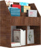 vidaXL - Kindertijdschriftenrek - 71x30x78,5 - cm - bewerkt - hout - bruineiken