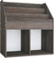 vidaXL - Kindertijdschriftenrek - 71x30x78,5 - cm - hout - grijs - en - eikenkleur