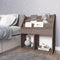 vidaXL - Kindertijdschriftenrek - 71x30x78,5 - cm - hout - grijs - en - eikenkleur