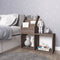 vidaXL - Kindertijdschriftenrek - 71x30x78,5 - cm - hout - grijs - en - eikenkleur