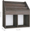vidaXL - Kindertijdschriftenrek - 71x30x78,5 - cm - hout - grijs - en - eikenkleur