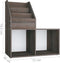 vidaXL - Kindertijdschriftenrek - 71x30x78,5 - cm - hout - grijs - en - eikenkleur