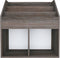 vidaXL - Kindertijdschriftenrek - 71x30x78,5 - cm - hout - grijs - en - eikenkleur