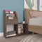 vidaXL - Kindertijdschriftenrek - 71x30x78,5 - cm - hout - grijs - en - eikenkleur